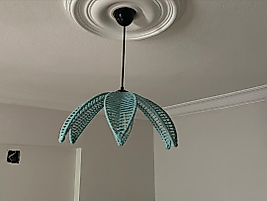 yaprak model avize bohem makrome avize çocuk odası avize (MAVİ)