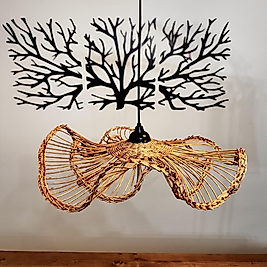 Rattan Sarkıt Avize Doğal Salon Avize Bohem Avize