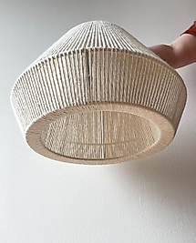 Konik makrome avize el yapımı avize 45cm çap (KREM RENK)