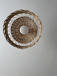 Doğal Rattan Avize eL yapımı hasır avize 45CM ÇAP bambu avize