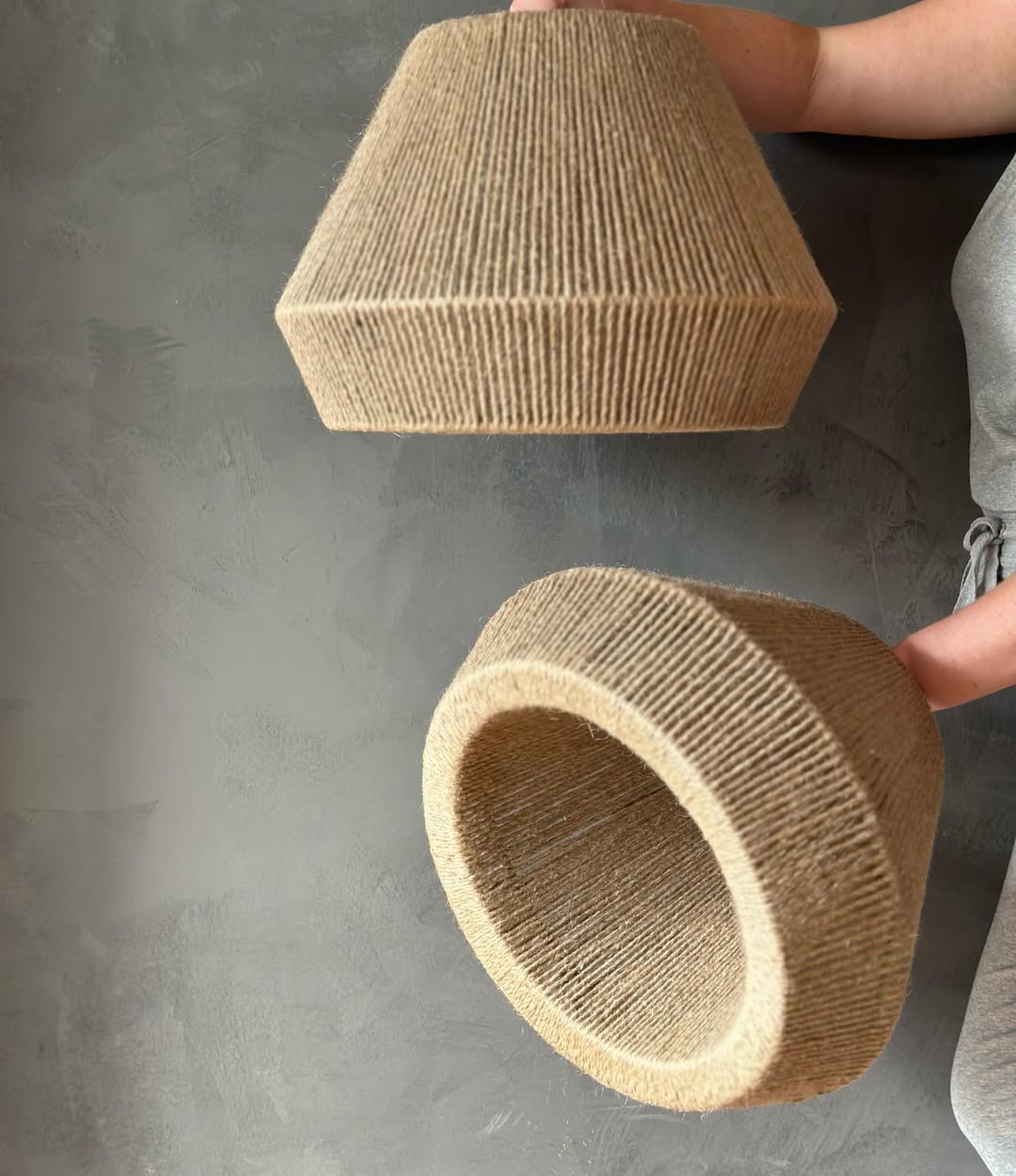 Konik makrome avize el yapımı avize 45cm çap (HASIR RENK)