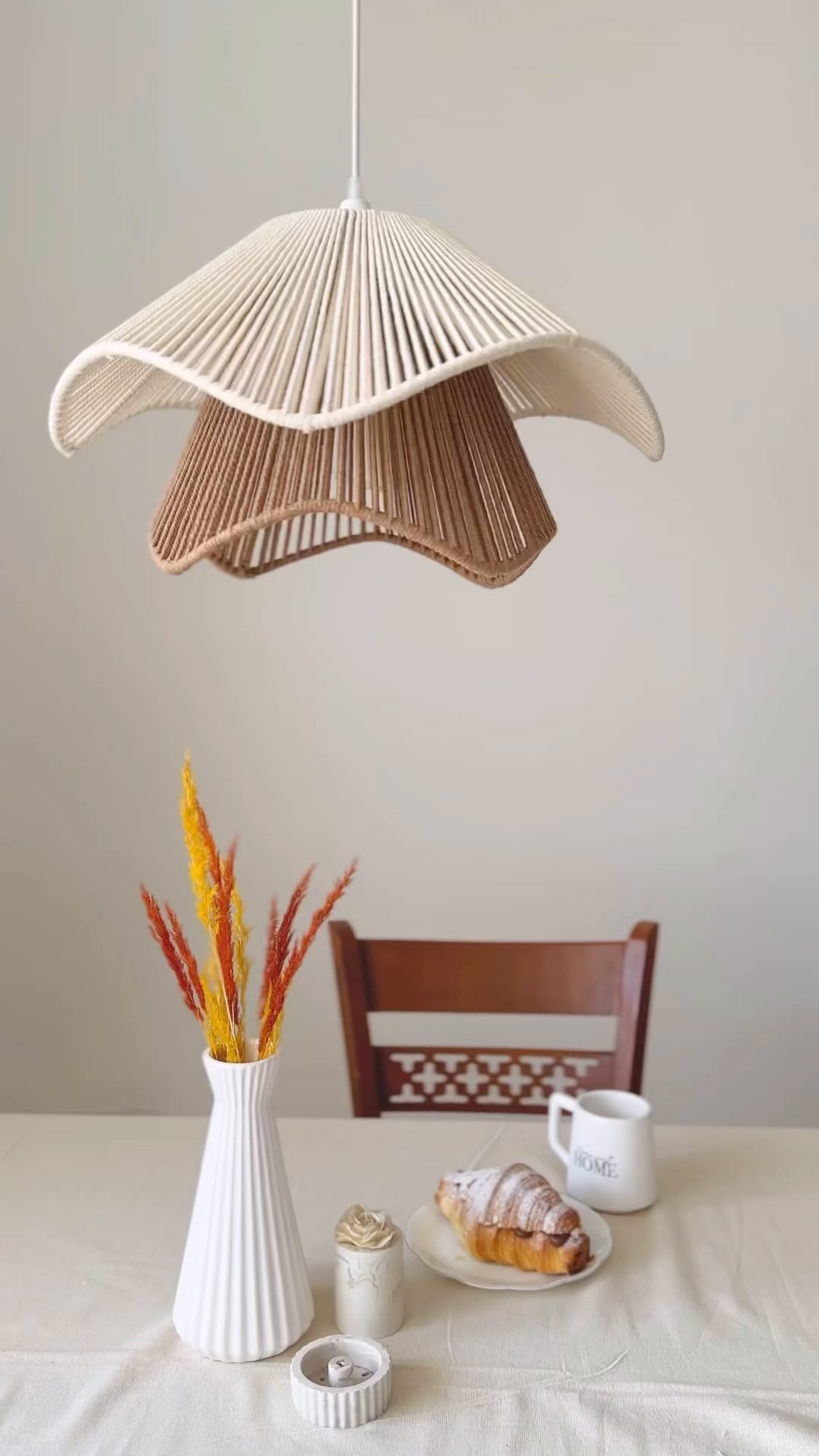 LUMİNART BOHEM AVİZE EL YAPIMI MAKROME AVİZE DOĞAL AVİZE NOLSTALJİK AVİZE